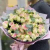 15 кустовых роз Гуд Муд с эвкалиптом-0