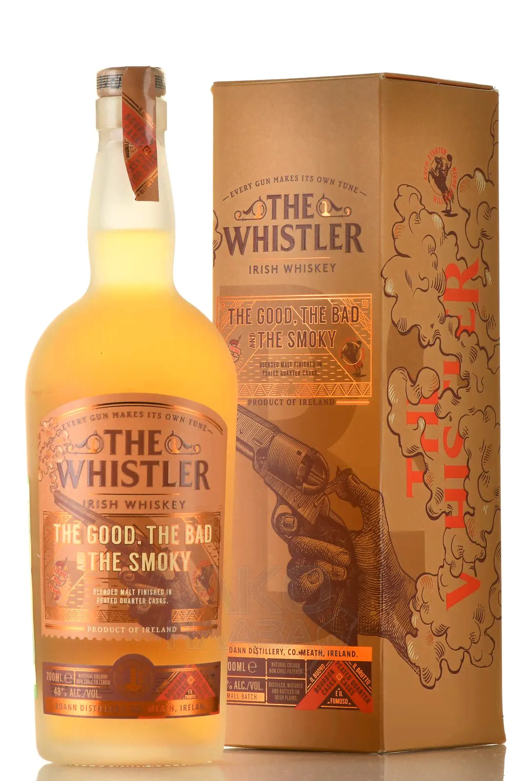 The Whistler the Good the Bad the Smoky Blended Malt Irish Whiskey - виски Уистлер Гуд Бэд энд Смоуки Блендед Молт Айриш 0.7 л в п/у