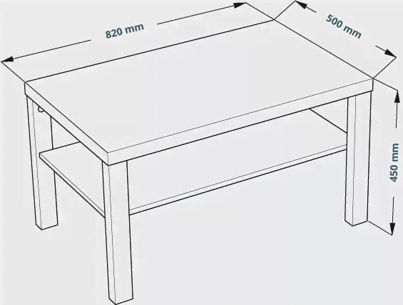 Журнальный стол Энкель 82 ИКЕА S00128 Белый 820х450х500 (ГУД ЛАКК)-4