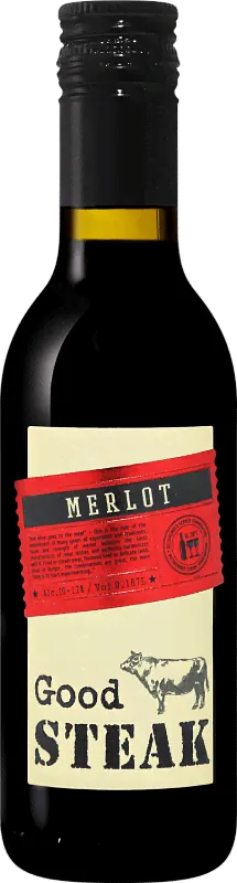 Вино Good Steak Merlot Kuban’ - 0.187 л (Гуд Стейк Мерло Кубань Згу)