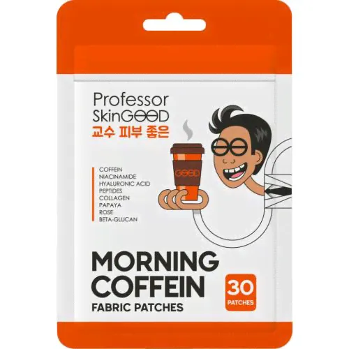 Профессор СкинГуд Тканевые патчи с кофеином, 30 шт (Professor SkinGood, Патчи и пластыри)-0